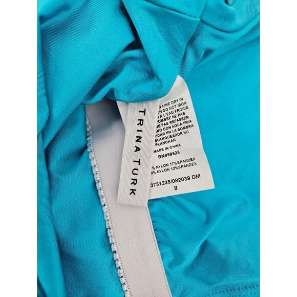 New Trina Turk Poppy Off Shoulder Swimsuit Womens 8 Ruffle One Piece Floral - Picture 7 of 9